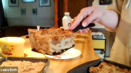 bread pudding, fresh from the oven